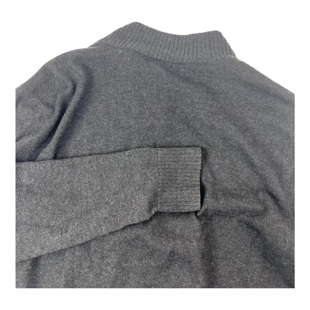 SmartWool Gray Nylon Wool Acrylic 1/4 Zip L/S Pullover Sweater Mens Size Large L